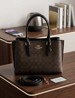 Coach mini tote brown 