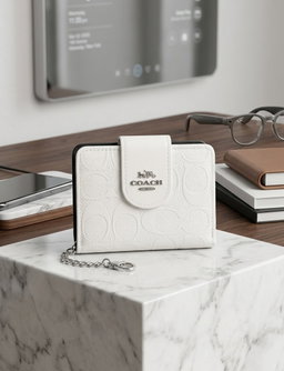 Coach small wallet white 