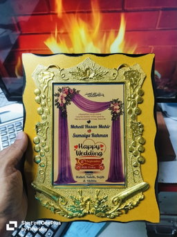 Crest wooden with box ,,, wedding gift,, birthday gift,, 