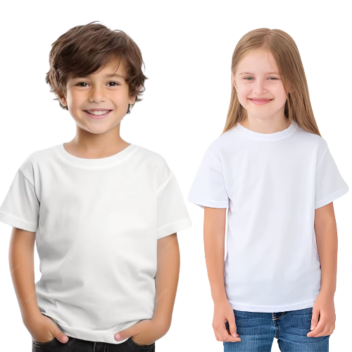 T-Shirts Blancos de Niños 100% sublimable