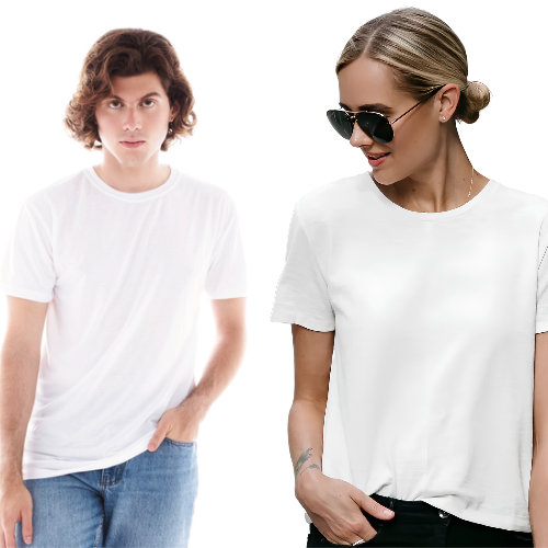 T-Shirts Blanco de Adultos 100% sublimable