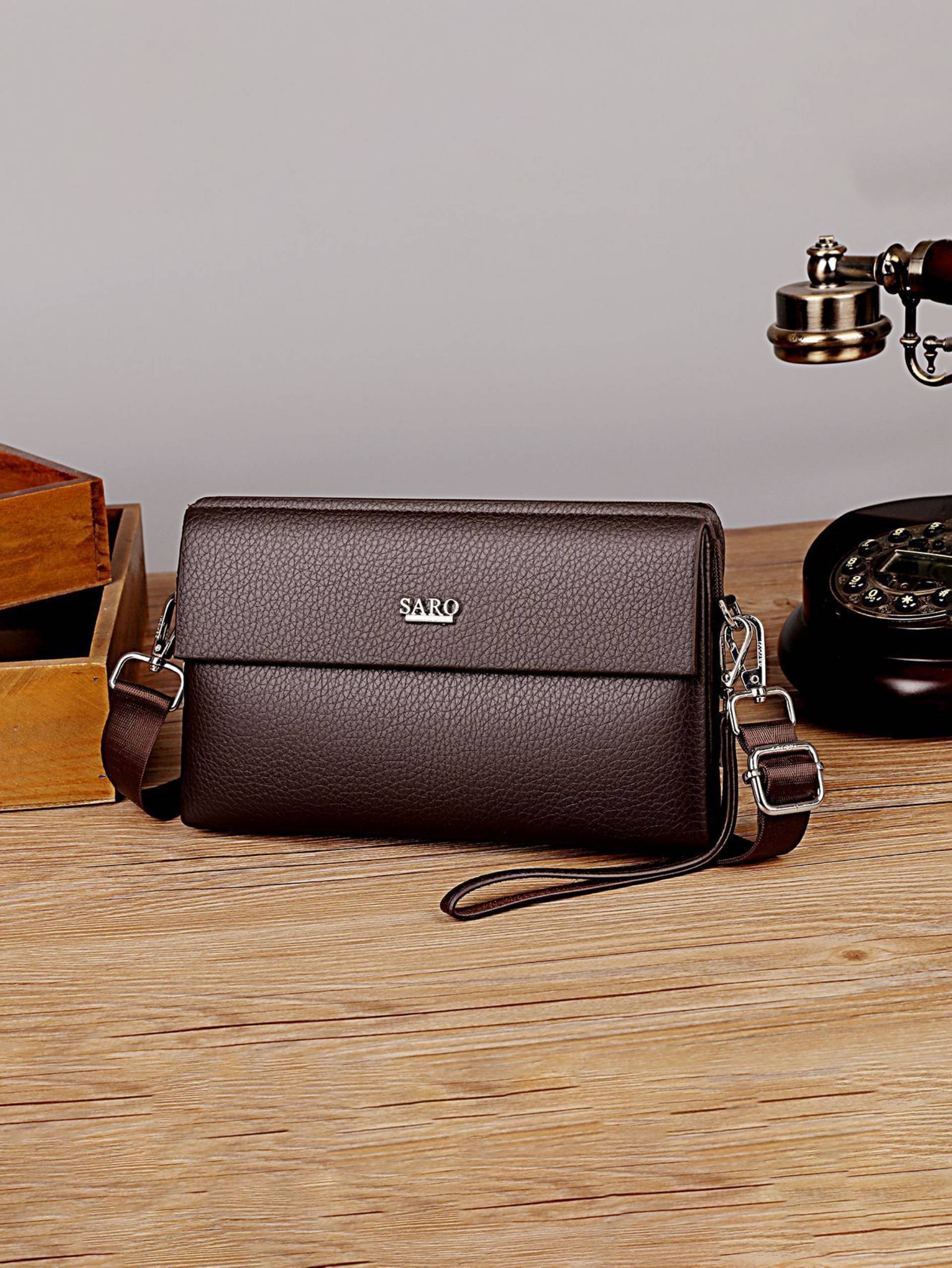 Pochette Bandoulière Homme Marron SARO_0