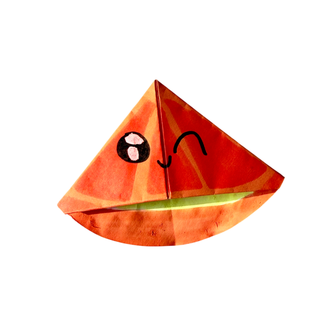 Orange Slice Corner Bookmark_0