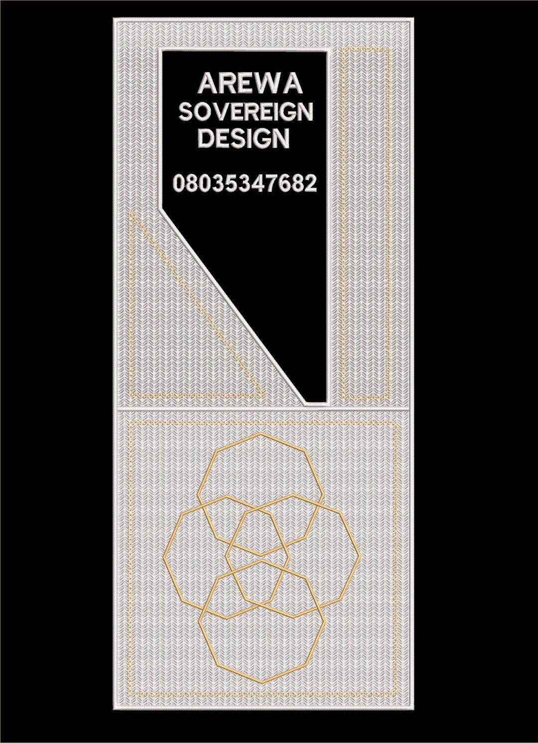 Agbada/Babban Riga embroidery