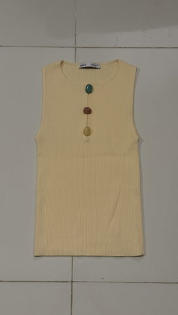 B12 - Mango Ribbed Top with Beads