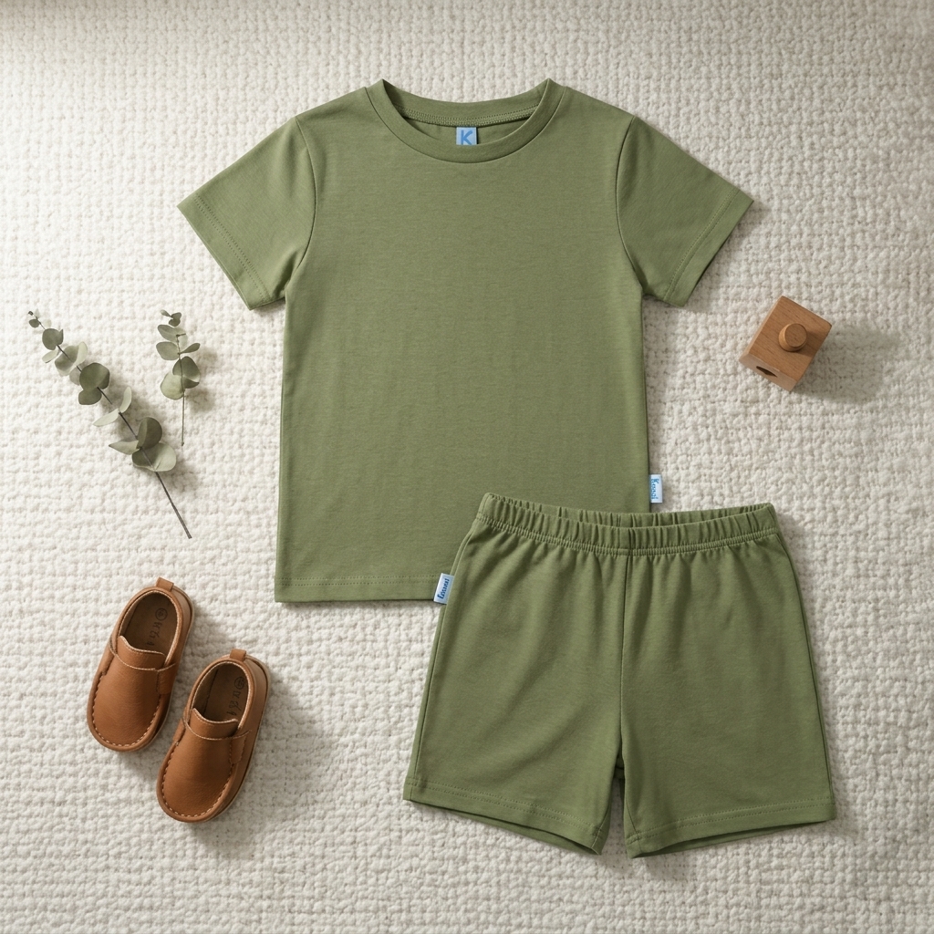 SETELAN PENDEK POLOS MOSS GREEN