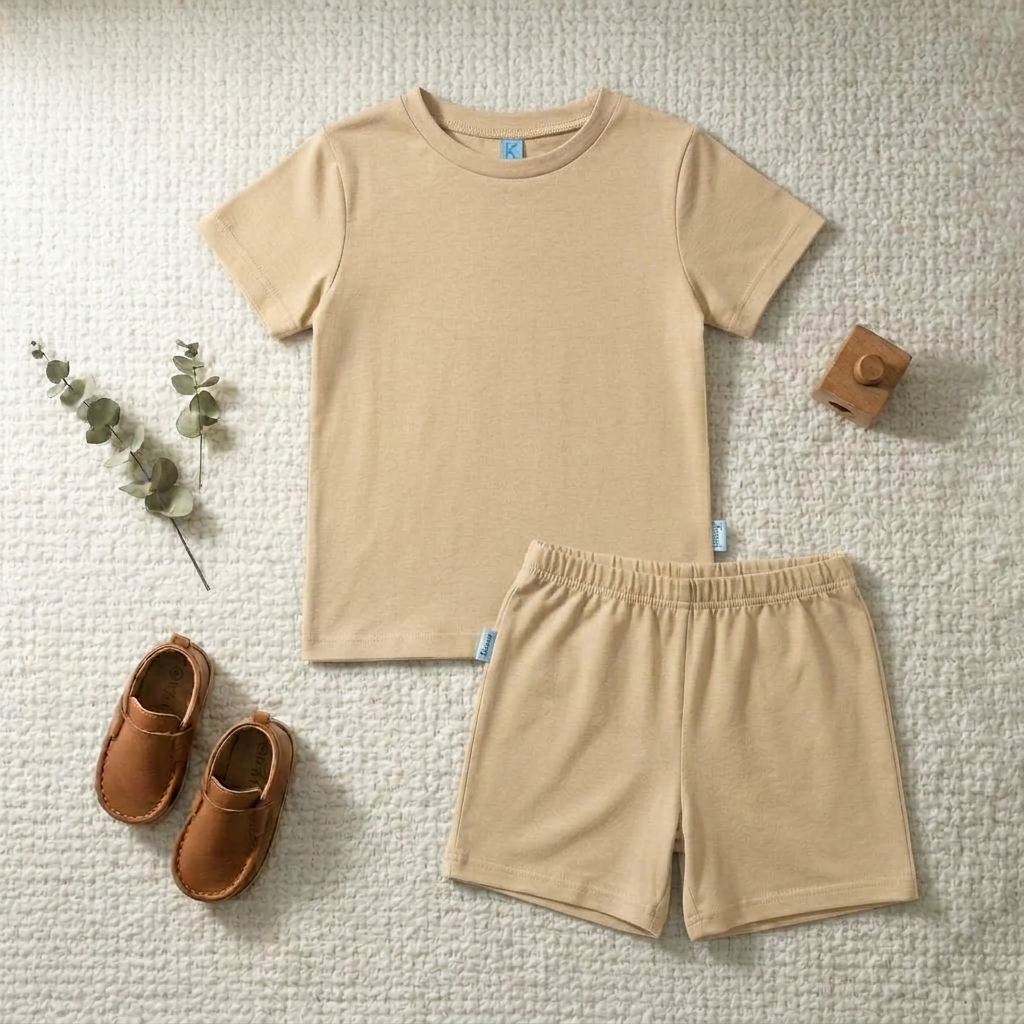 SETELAN PENDEK POLOS CREAM