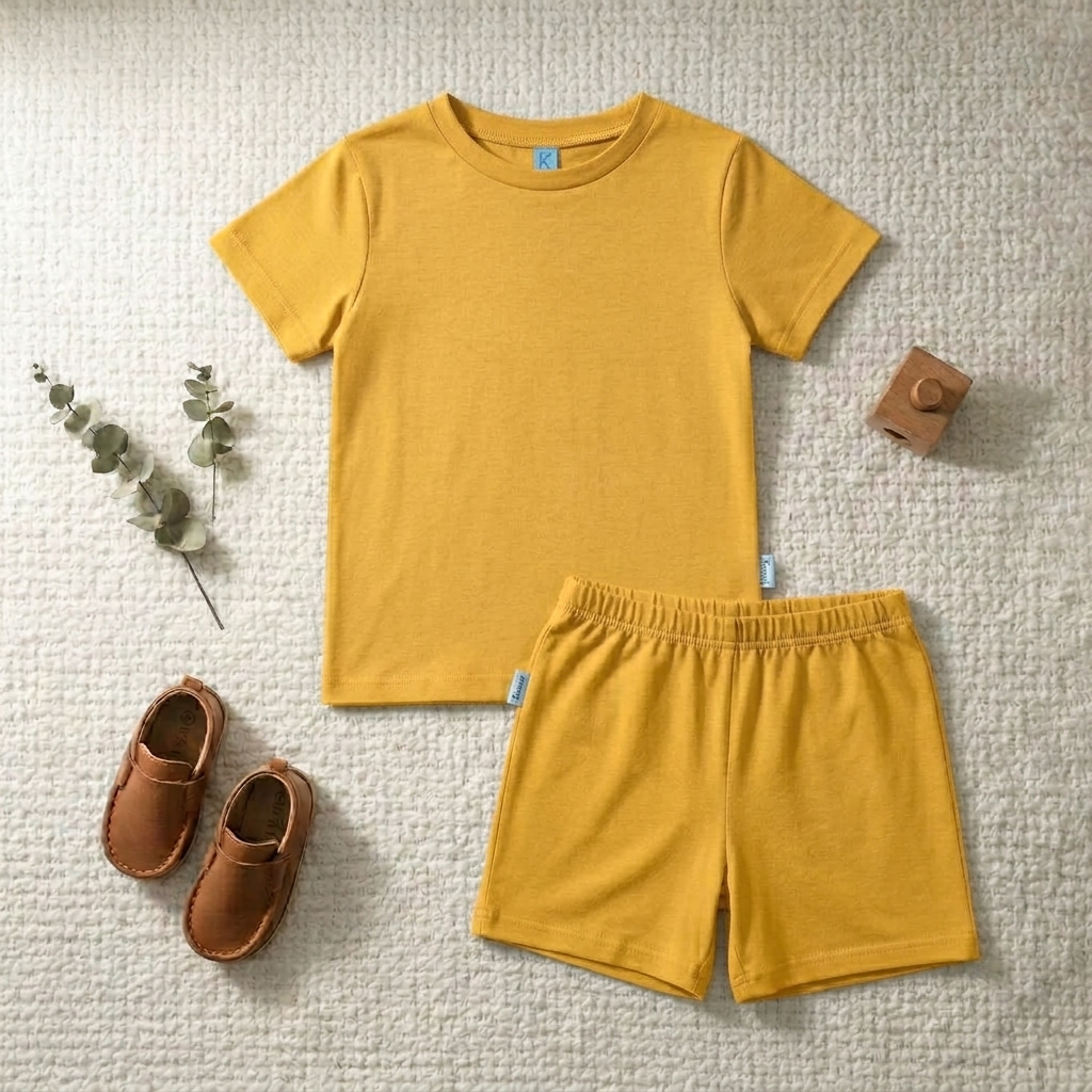 SETELAN PENDEK POLOS YELLOW