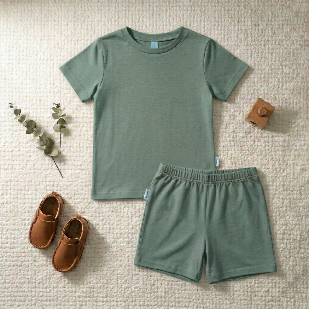SETELAN PENDEK POLOS GREEN BREAK