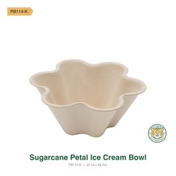 Bagasse Petal Ice Cream Bowl / Brown (RM0.1950/pc)