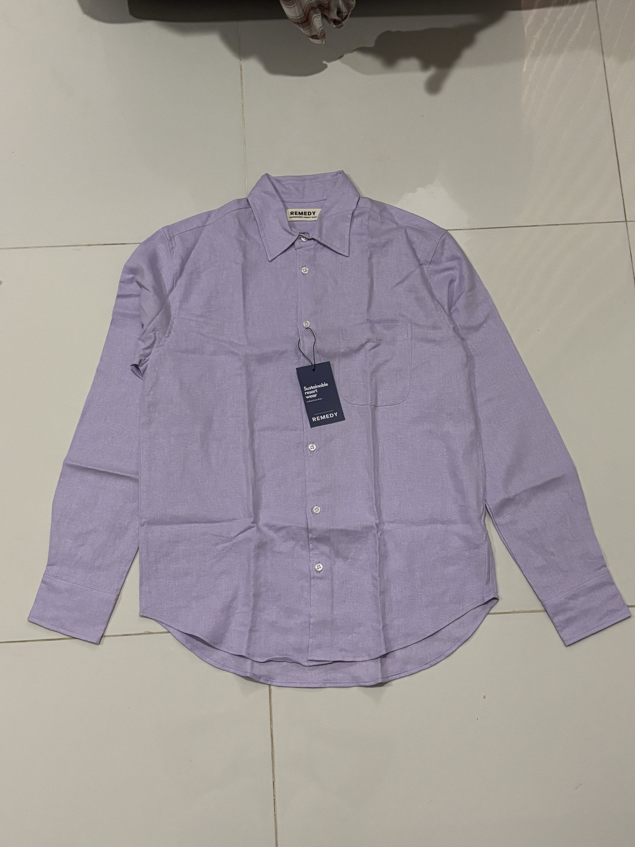 B17 - REMEDY Kemeja Linen Pria Lengan Panjang_0