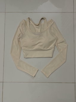 B31 - Long Sleeve Sport Crop Top Jaring 
