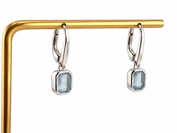 Aretes Plata con Aguamarina