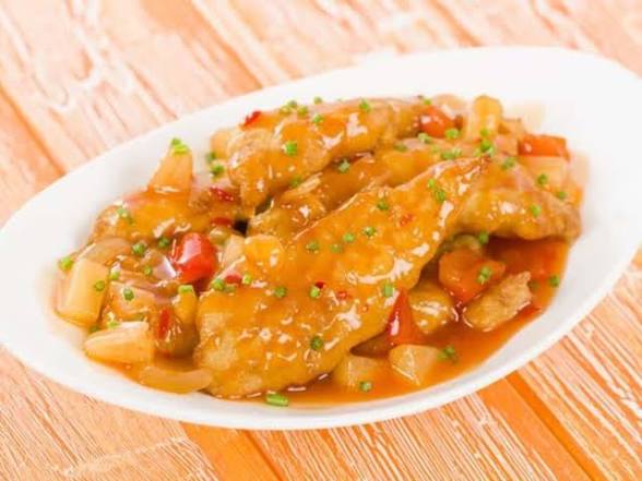 Pechuga en salsa de naranja 