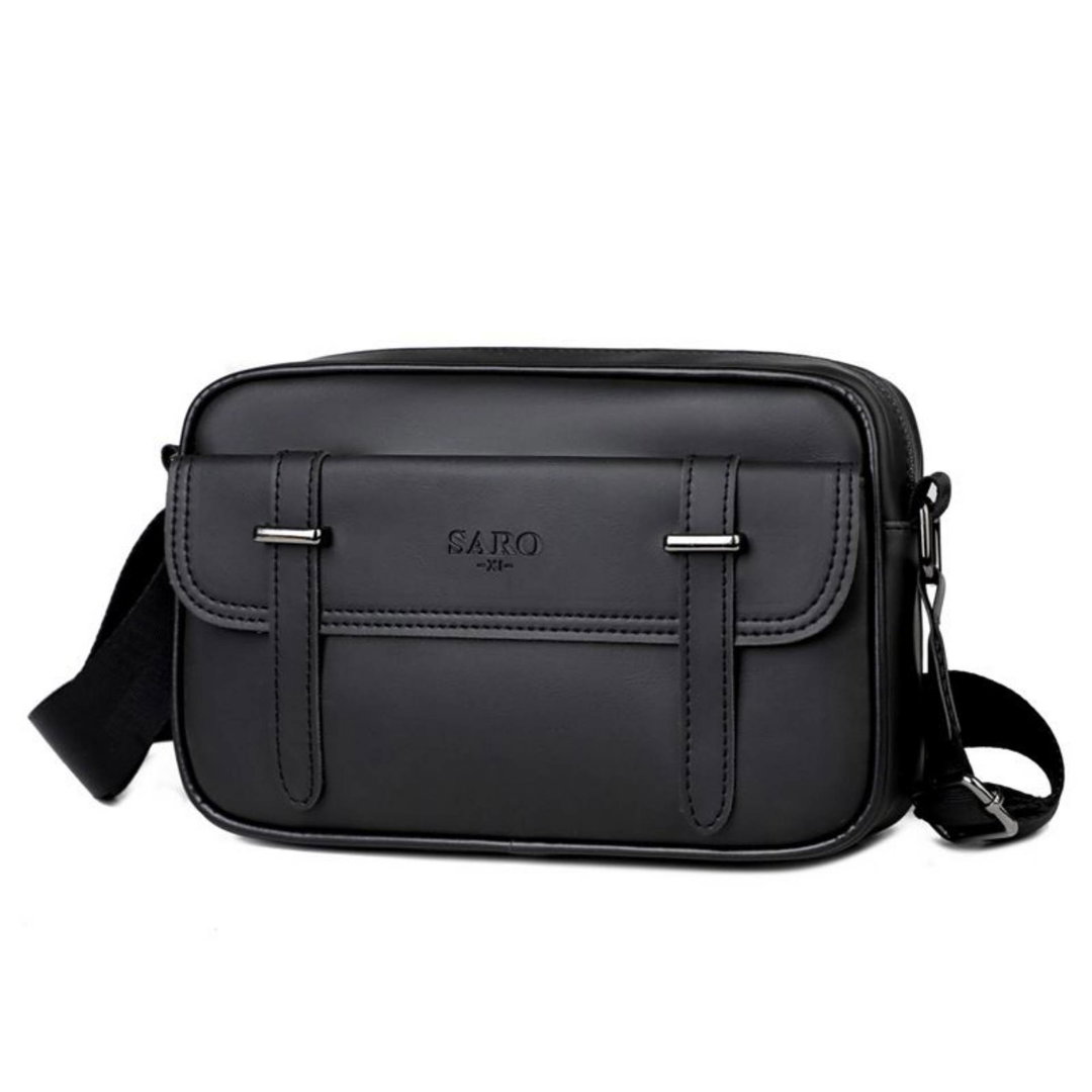 Sacoche Bandoulière Homme Marron – Style Rétro SARO