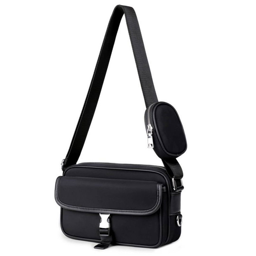 Sacoche Multifonctionnelle Kaki & Noire avec Pochette Amovible
