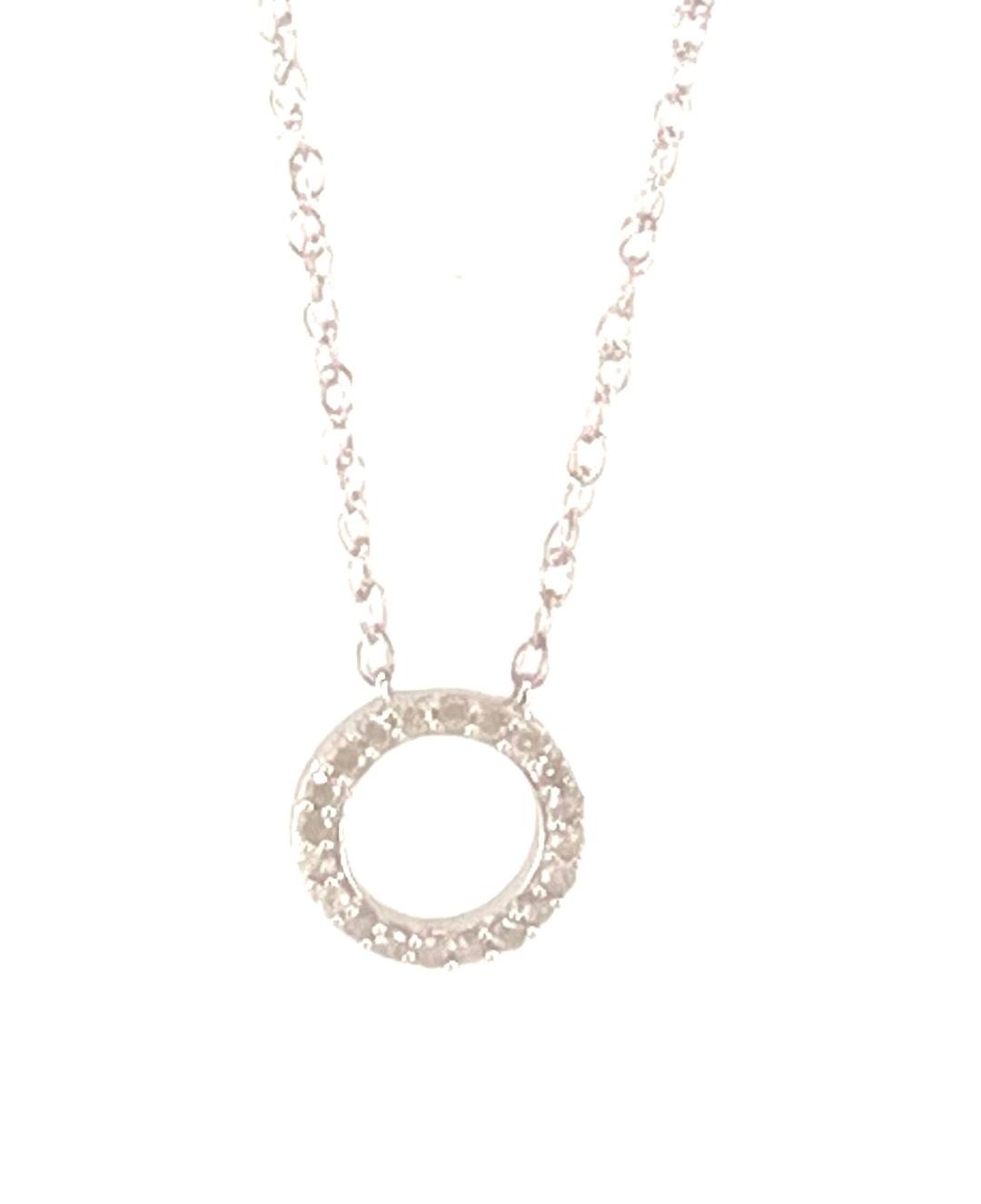 Collar de plata con aro Diamantes_0