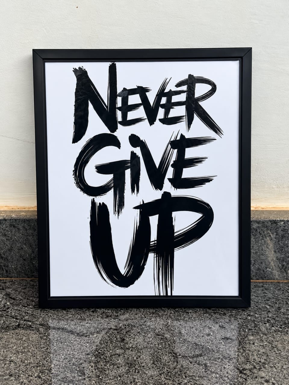 Tableau "Never Give Up" 🖤 A4 ( Collection Motivation)