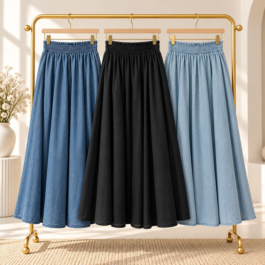 Damia Flared Denim Skirt