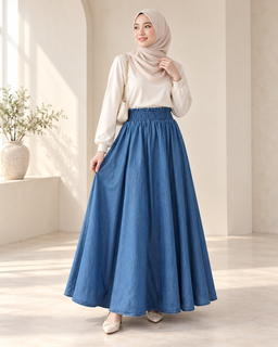 Damia Flared Denim Skirt