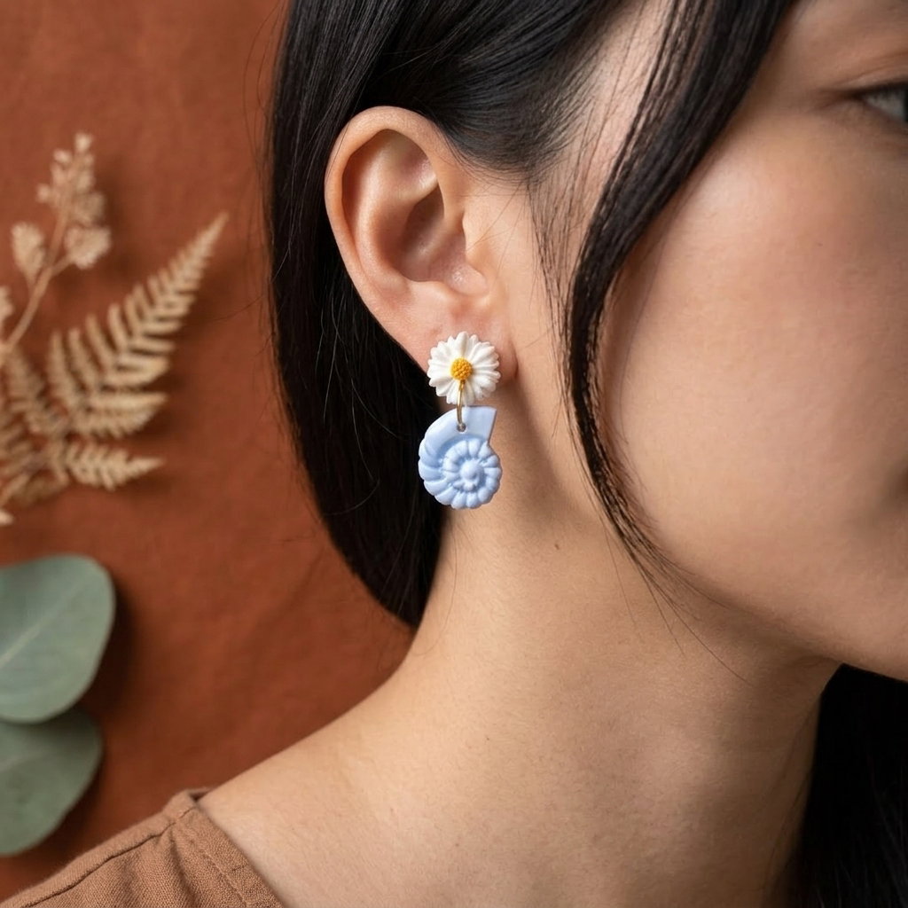 Ocean Bloom - Spiral Shell Baby Blue_7