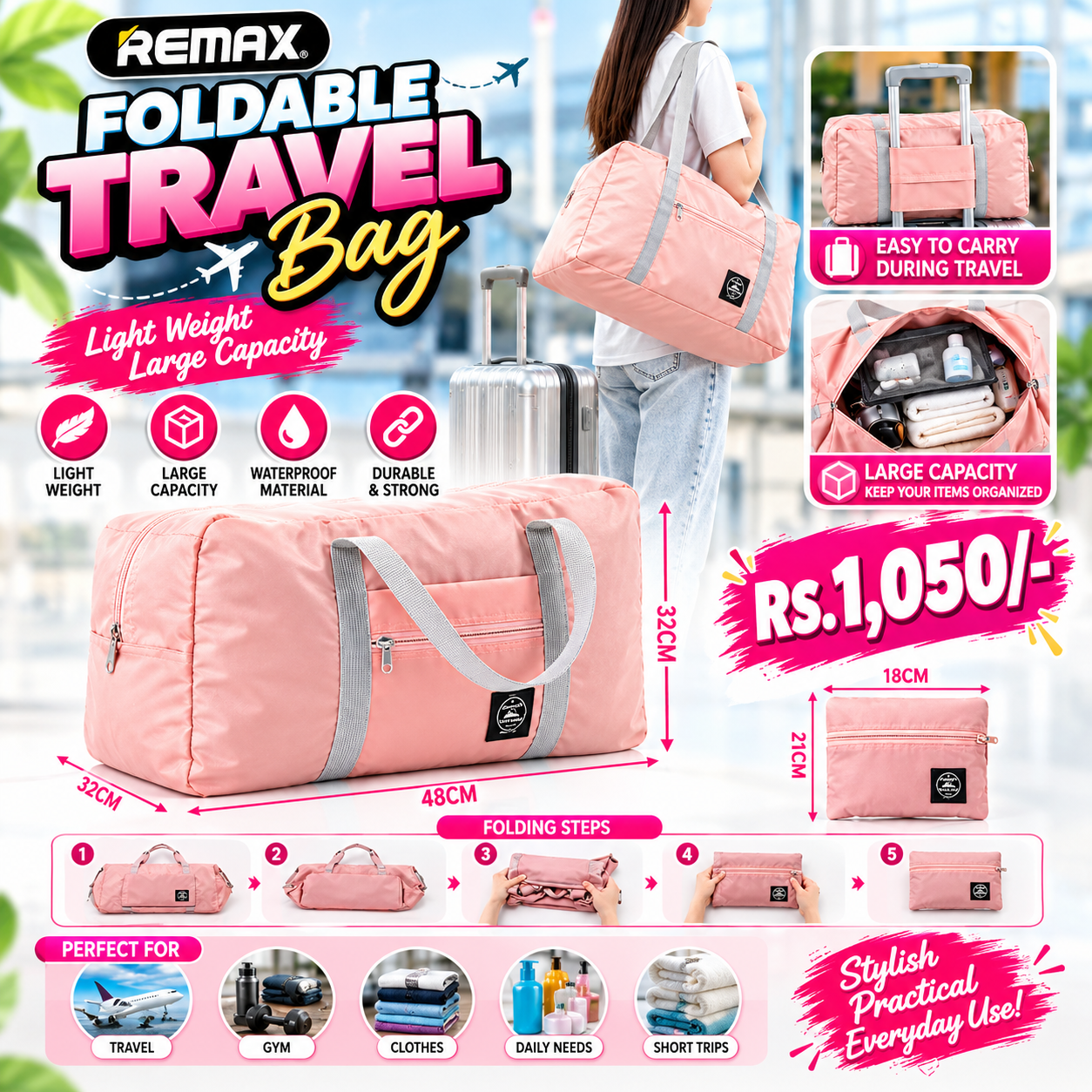 FOLDABLE TRAVEL BAG 