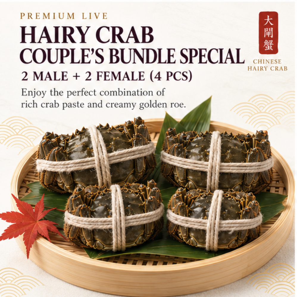 Hairy Crab Couple's Bundle Special | 2 Male + 2 Female (4 PCS)