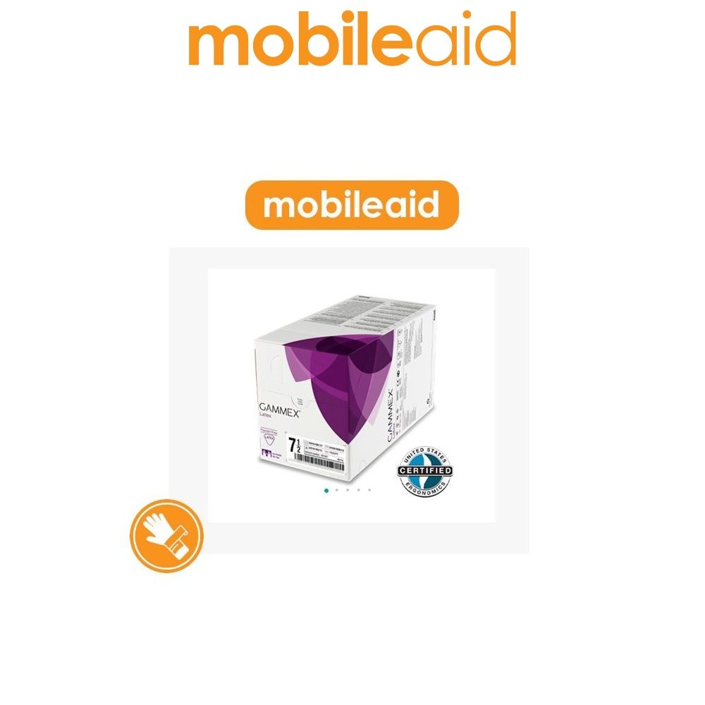 [mobileaid] Ansell Gammex Latex Powdered Sterile Gloves Size 6.5 (10 pcs in a box) [LOCAL SG DELIVERY]