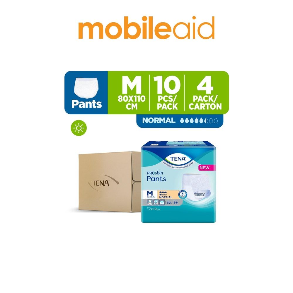 [mobileaid] TENA PROskin Pants Normal Unisex Adult Diapers - M (4 x 10's) [LOCAL SG DELIVERY]