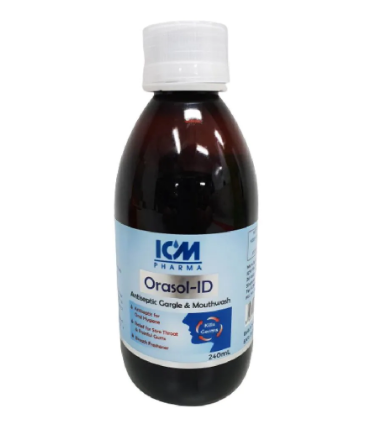 [mobileaid] ICM Orasol-Id Antiseptic Gargle And Mouthwash (Contains Povidone Iodine) 240ml x 4 bottles [LOCAL SG DELIVERY]_1