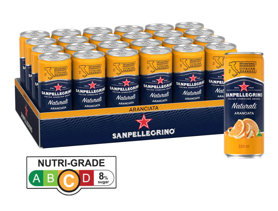 [mfoods] San Pellegrino Natural Aranciata Slim Can (Carton of 24 x 330ml) [LOCAL SG DELIVERY]_1