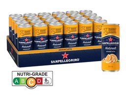 [mfoods] San Pellegrino Natural Aranciata Slim Can (Carton of 24 x 330ml) [LOCAL SG DELIVERY]