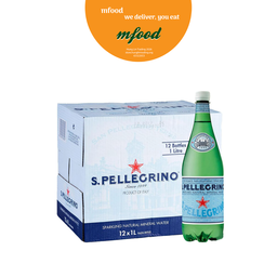 [mfoods] San Pellegrino Sparkling Natural Mineral Water (Pet), 12's x 1L [LOCAL SG DELIVERY]