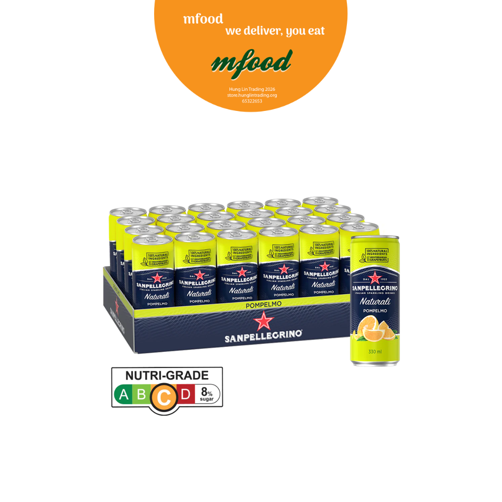[mfoods] San Pellegrino Natural Pompelmo Slim Can (Carton of 24 x 330ml) [LOCAL SG DELIVERY]