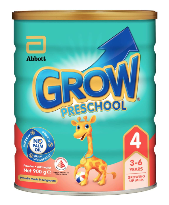 【mkids】【Abbott】Grow Stage 4 Growing-up Milk Formula, 3-6 years, 900g x 6 tins【LOCAL SG DELIVERY】