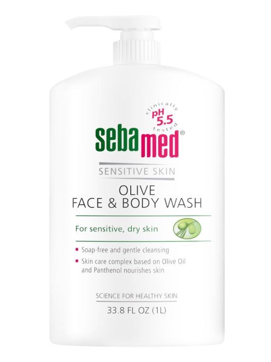[Dermaceutica] Sebamed Sensitive Skin Olive Face & Body wash 1000ml (w pump) [LOCAL SG DELIVERY]