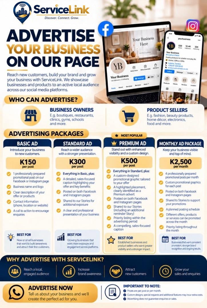 Advertising Business/Service Rates- Premium