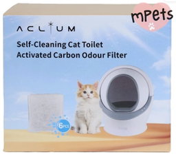 [mPets] Aclium Self-Cleaning Cat Litter Box Activated Carbon Odor Filter 6pc [LOCAL SG DELIVERY]