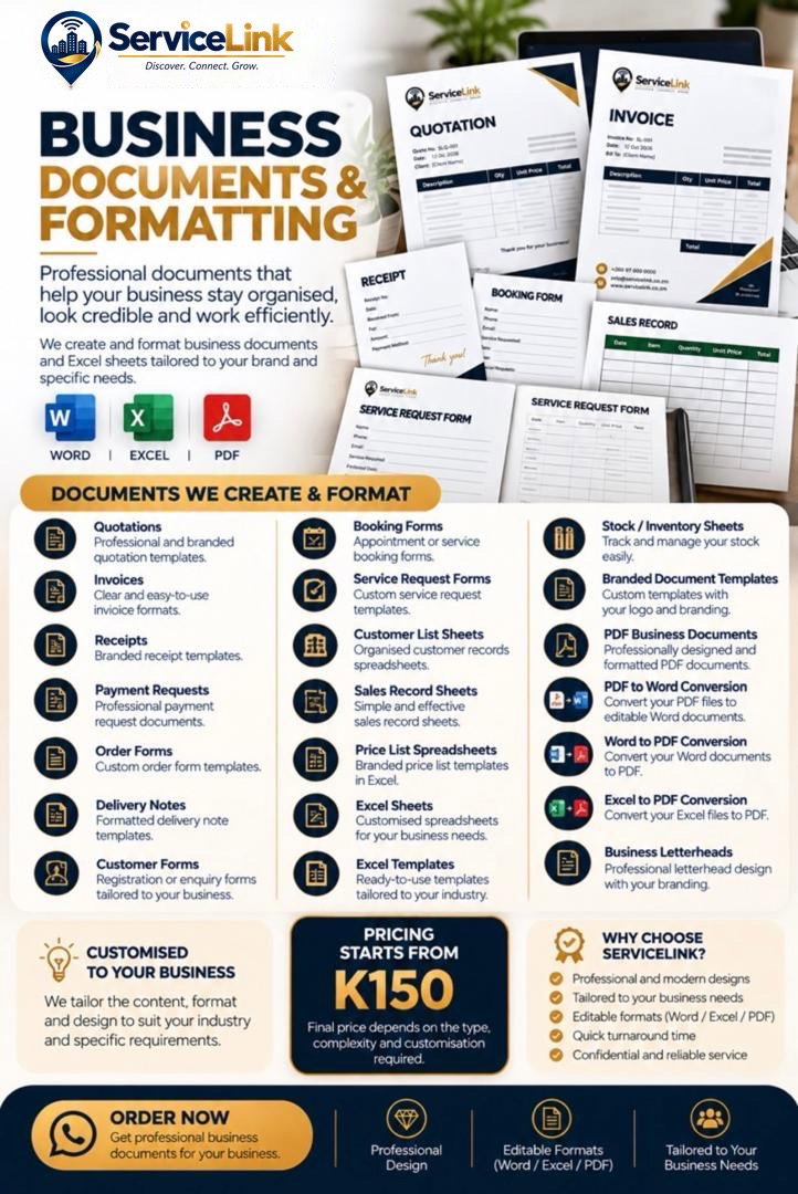 Business Documents and Formatting - Starting from K150_0