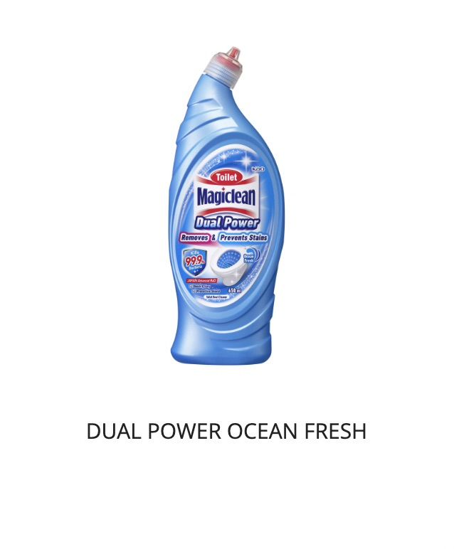 [mWash] Magiclean Dual Powder Toilet Cleaner 650ml Ocean Fresh/Forest Fresh [LOCAL SG DELIVERY]_0