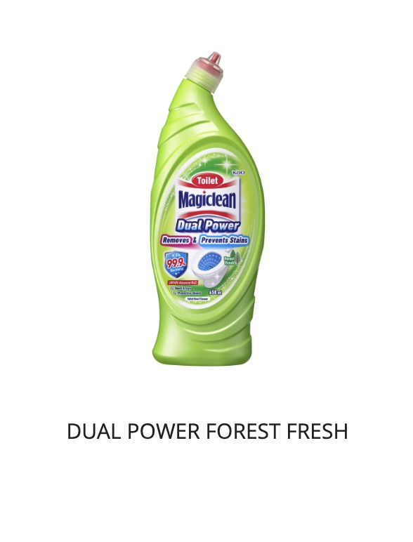 [mWash] Magiclean Dual Powder Toilet Cleaner 650ml Ocean Fresh/Forest Fresh [LOCAL SG DELIVERY]_1