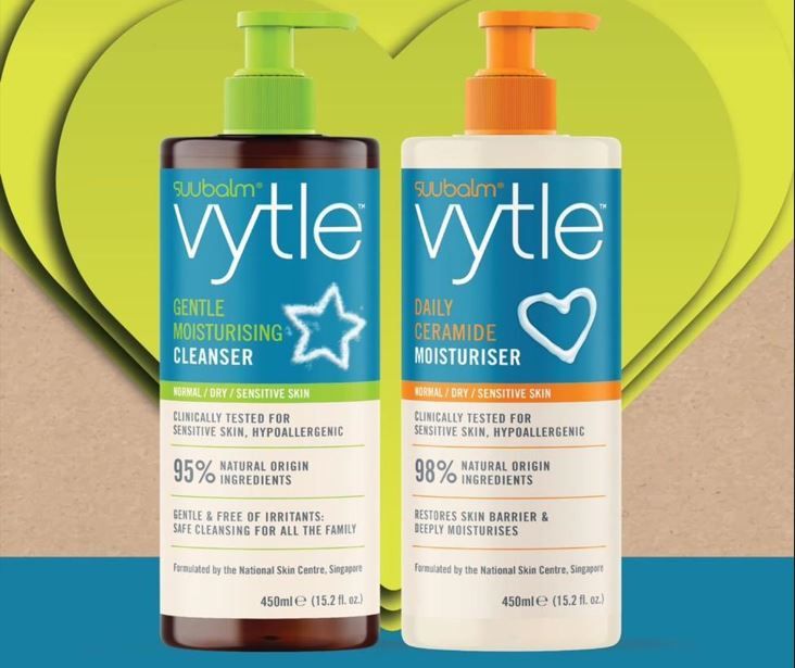 SUU BALM VYTLE Gentle Moisturising Cleanser/Daily Ceramide Moisturiser 450ml_2