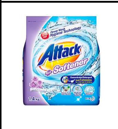 [mWash] Attack Detergent Plus Softener Powder 1.4kg Floral Romance/Sweet Floral 1.4kg OR 2.8kg [LOCAL SG DELIVERY]