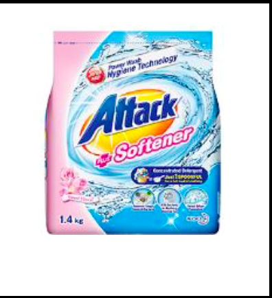 [mWash] Attack Detergent Plus Softener Powder 1.4kg Floral Romance/Sweet Floral 1.4kg OR 2.8kg [LOCAL SG DELIVERY]_1