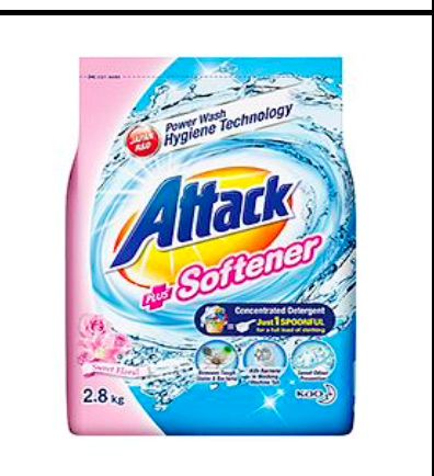 [mWash] Attack Detergent Plus Softener Powder 1.4kg Floral Romance/Sweet Floral 1.4kg OR 2.8kg [LOCAL SG DELIVERY]_2