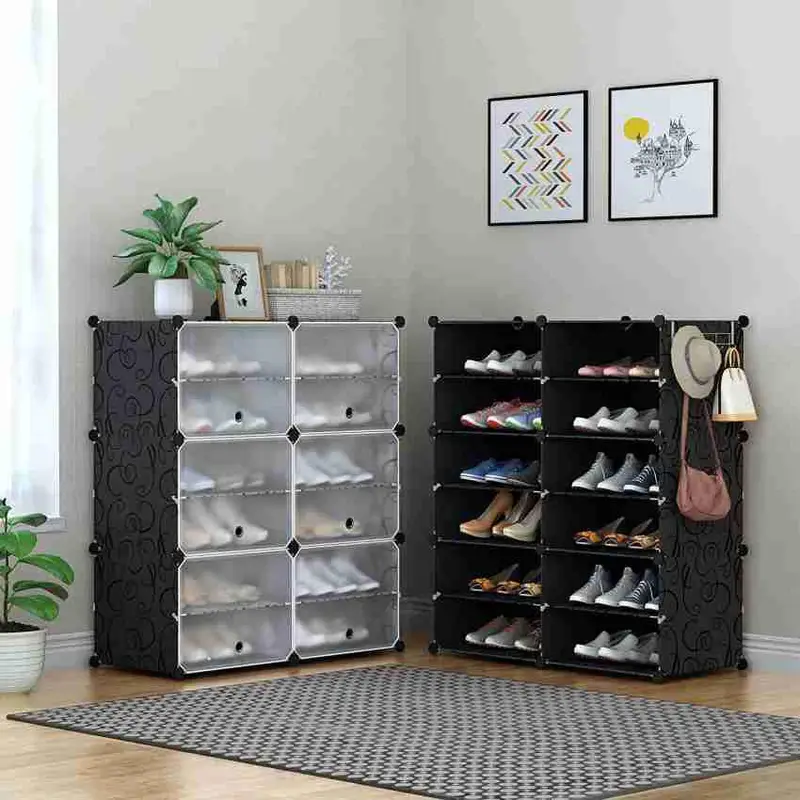 Plastic Shoe Rack 24 Pairs