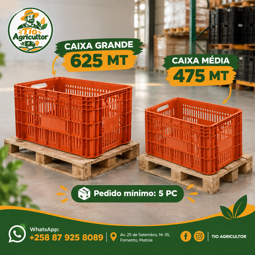 Caixas para armazenamento de produtos