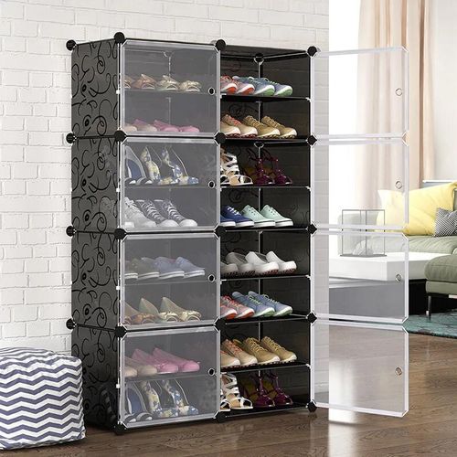 Plastic Shoe Rack 32 Pairs