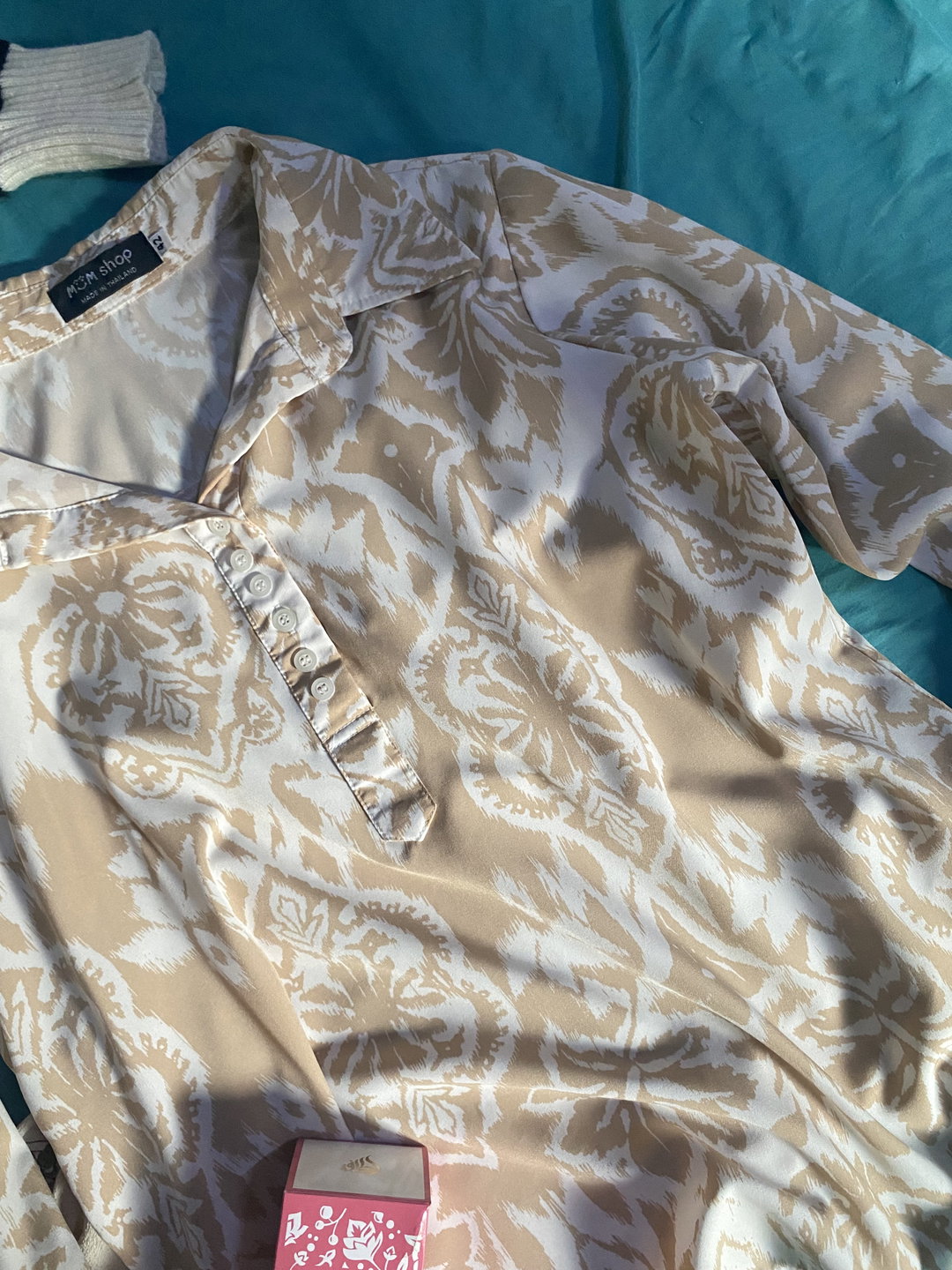 Blouse Collar Shirt Pattern Khaki