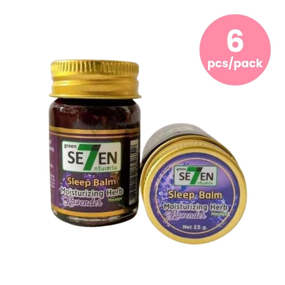 Green Se7en - Lavender Sleep Balm Moisturizing Herb Massage 50g (Pack of 6) | Wholesale Bath & Body Care Singapore